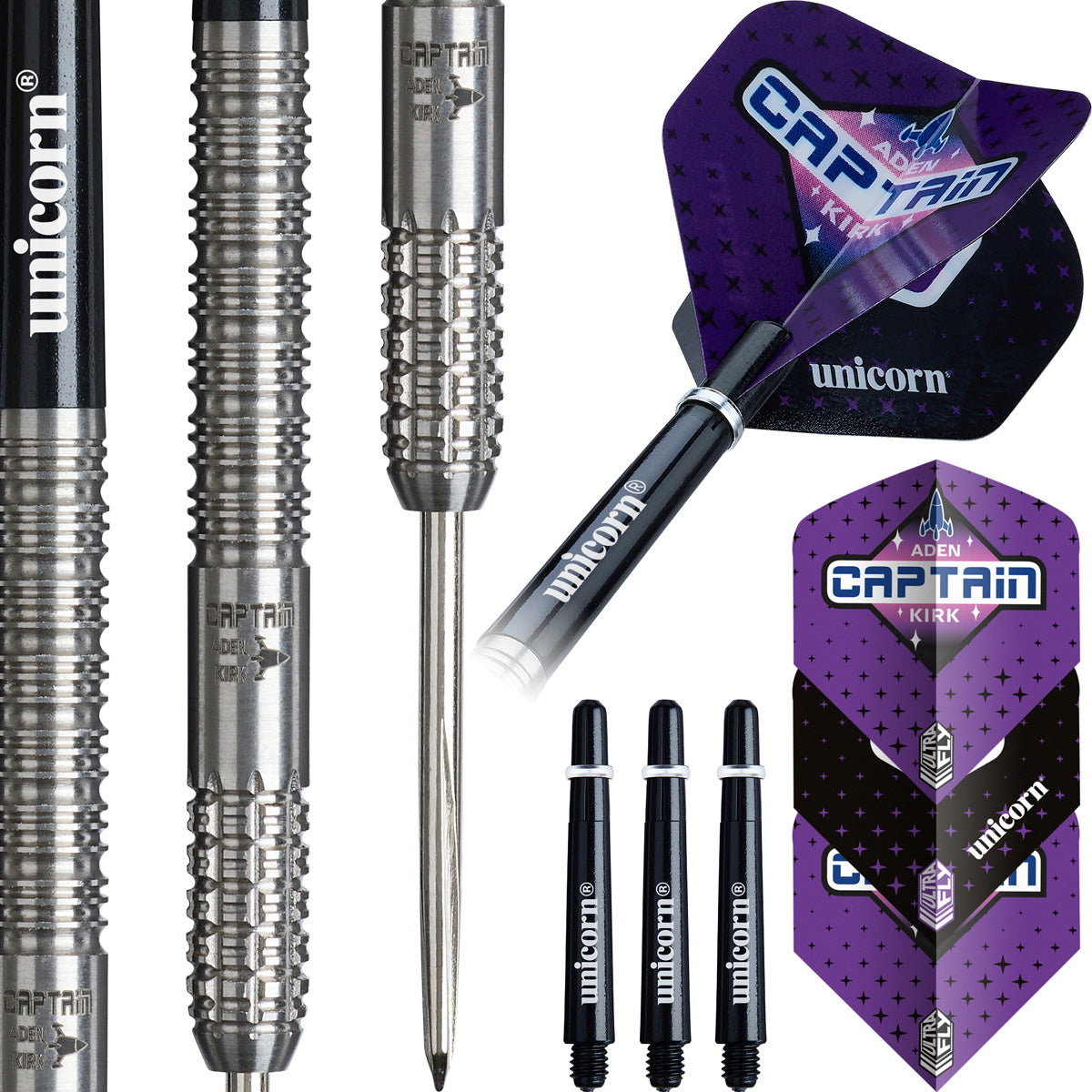 Unicorn Aden Kirk 90% Tungsten Steel Tip Darts