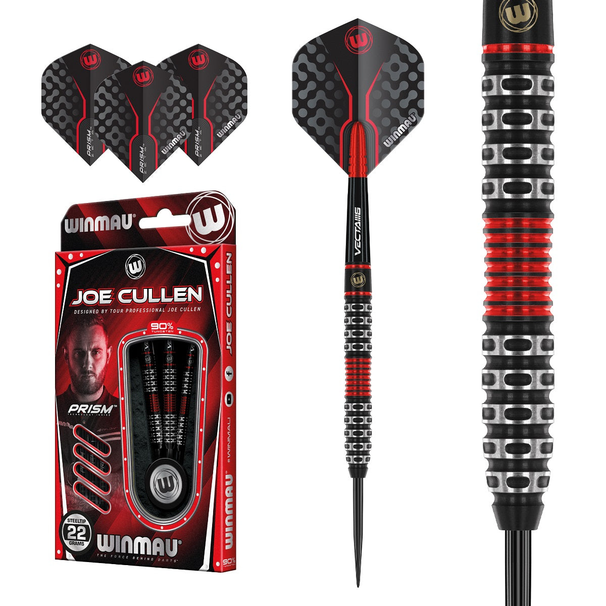 Joe Cullen Special Edition 90% Tungsten Steel Tip Darts by Winmau