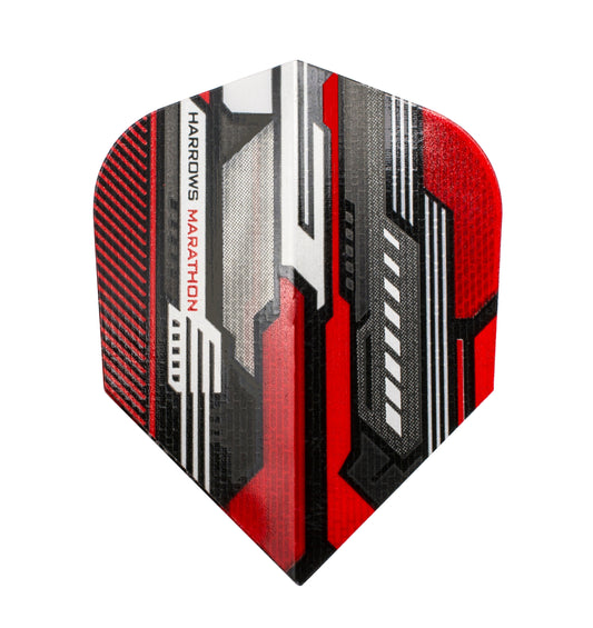 Harrows Marathon Red Silver Ace Dart Flights (1520)