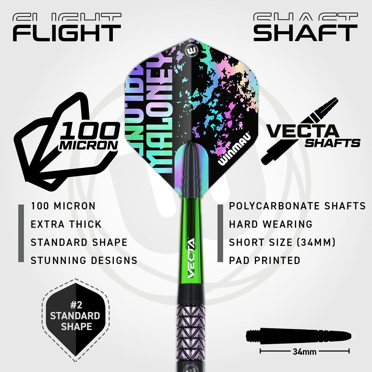 Winmau Mike Maloney 90% Tungsten Steel Tip Darts