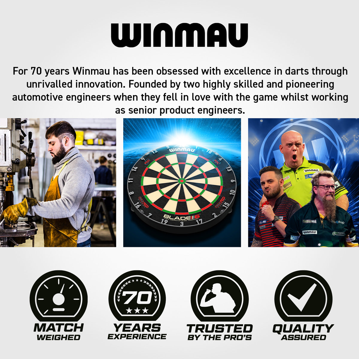 Winmau Mike Maloney 90% Tungsten Steel Tip Darts