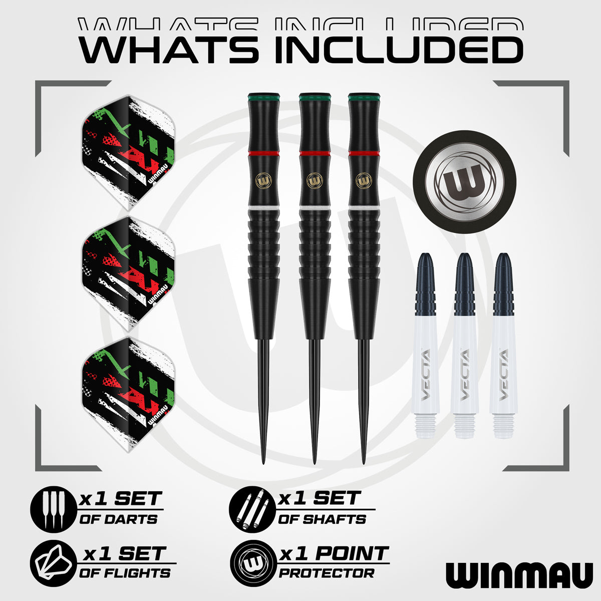 Winmau Peter Wachiuri 90% Tungsten Steel Tip Darts