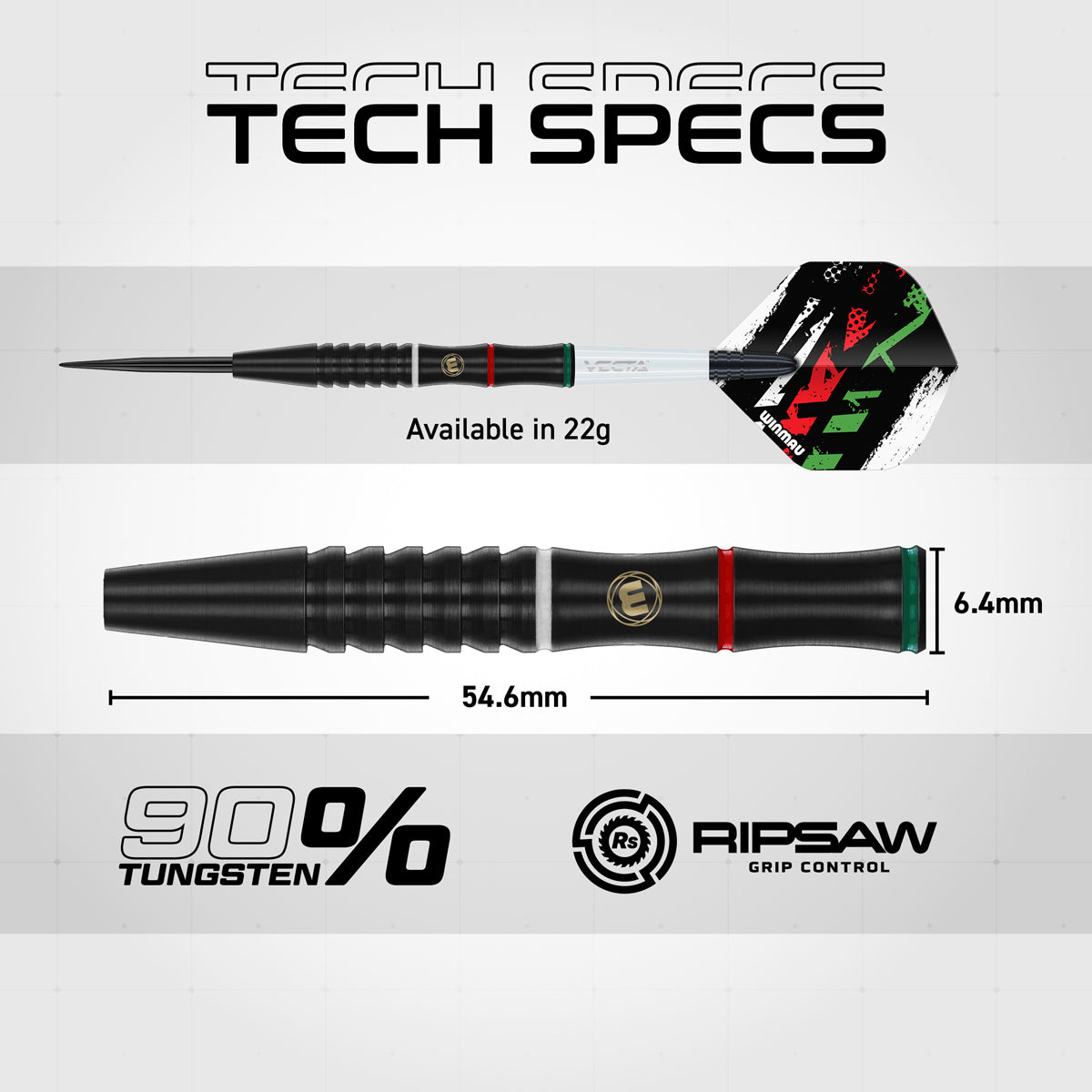 Winmau Peter Wachiuri 90% Tungsten Steel Tip Darts