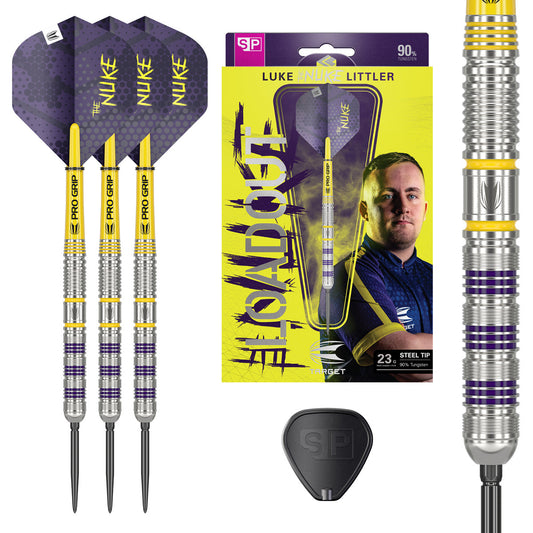 Luke Littler Loadout 90% Tungsten Swiss Point Steel Tip Darts by Target