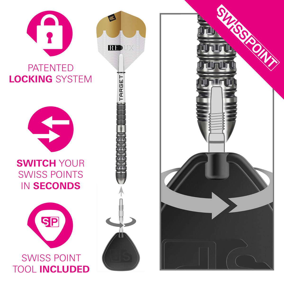 Target Redux 03 90% Tungsten SP Steel Tip Darts