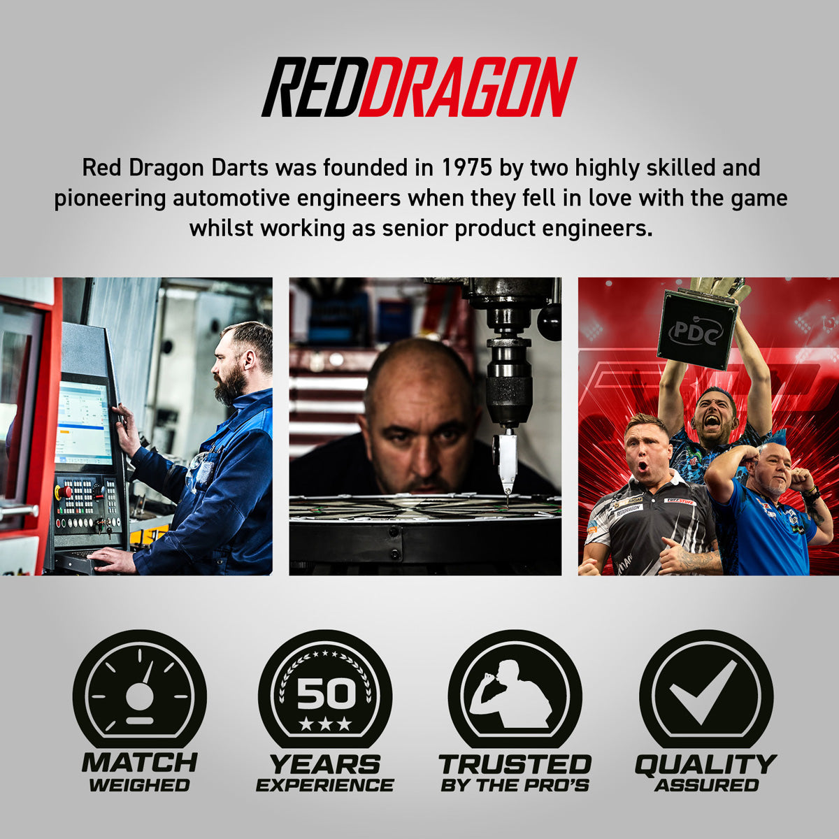 Red Dragon Jonny Clayton 50 Years Limited Edition 90% Tungsten Steel Tip Darts