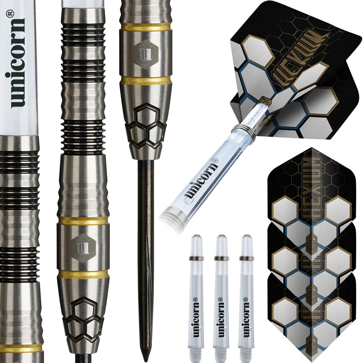 Unicorn Hexium 1 90% Tungsten Steel Tip Darts
