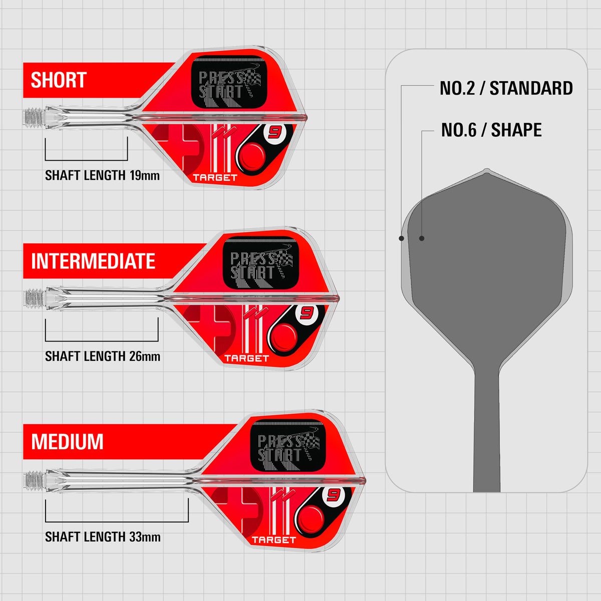 Target K-Flex Press Start No6 Integrated Flights & Shafts