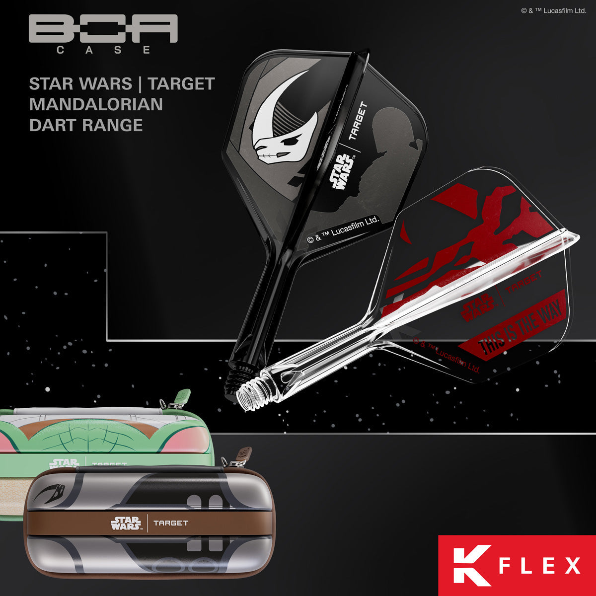 STAR WARS™ | TARGET Mandalorian K-Flex No6 Integrated Flights and Shafts Multipack