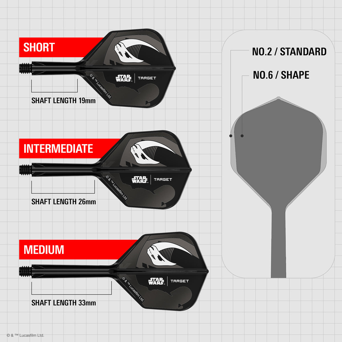STAR WARS™ | TARGET Mandalorian K-Flex No6 Integrated Flights and Shafts Multipack
