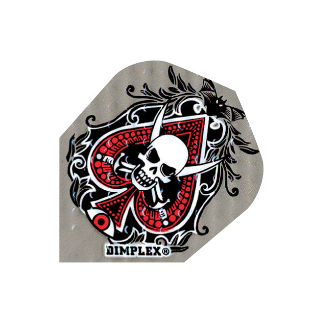 Dimplex - Spades Skull No6 Dart Flights by Harrows