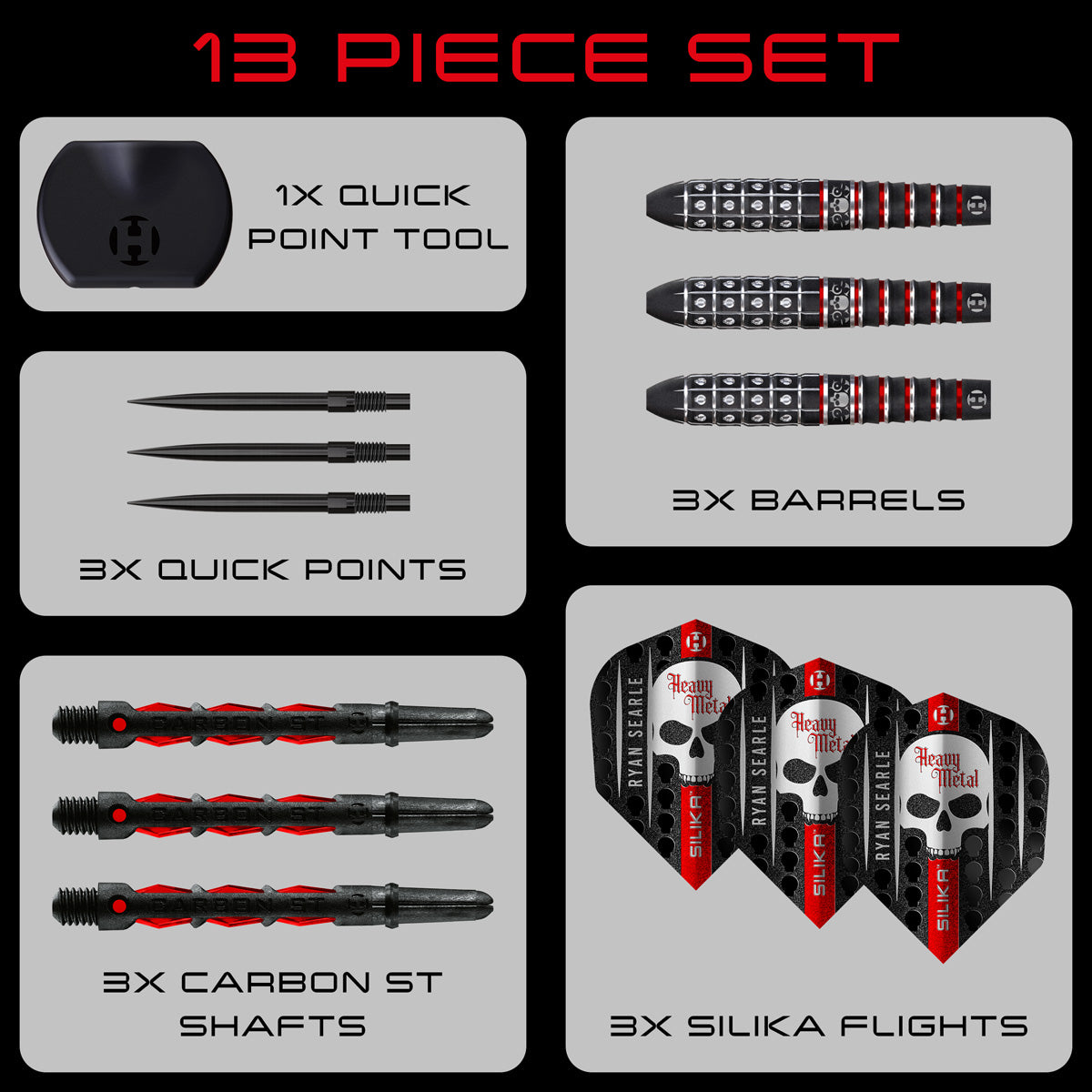 Harrows Ryan Searle Series 3 90% Tungsten QP Steel Tip Darts
