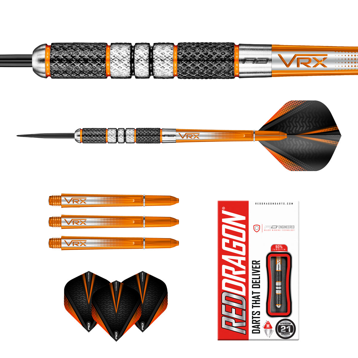 Amberjack 2 90% Tungsten Steel Tip Darts by Red Dragon