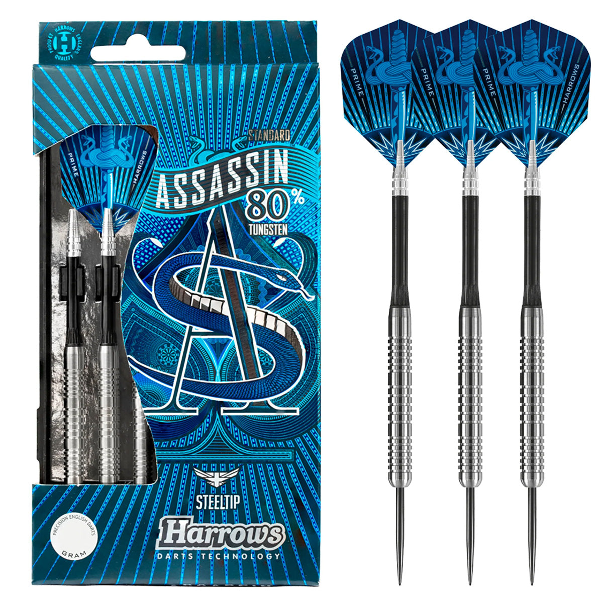 Harrows Assassin Ringed 80% Tungsten Steel Tip Darts