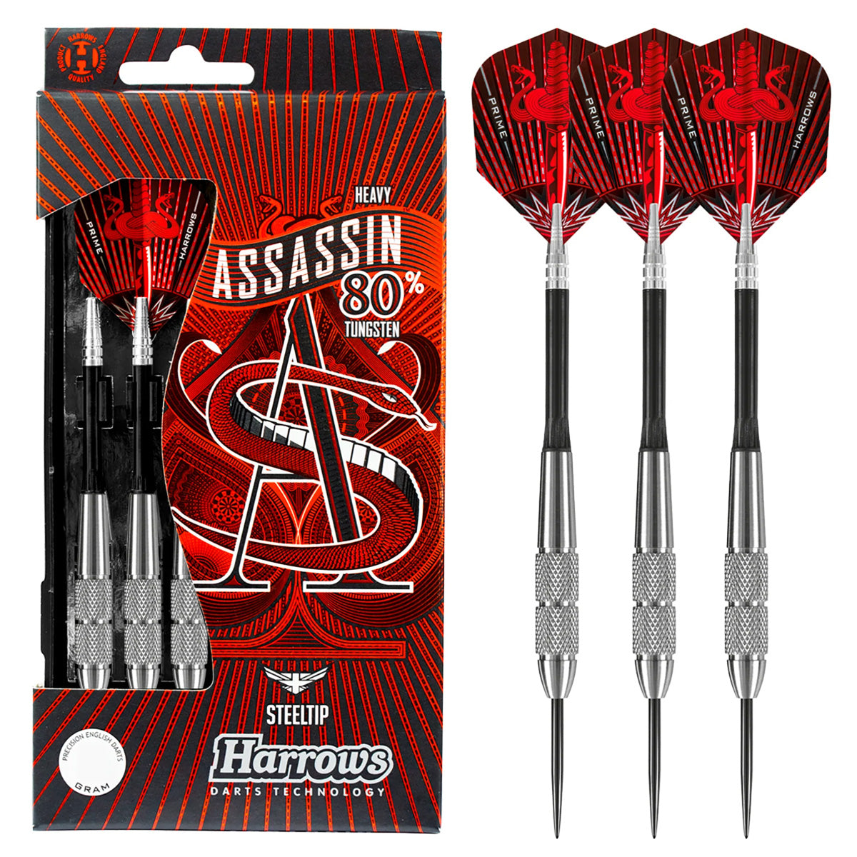 Harrows Assassin Knurled Heavy 80% Tungsten Darts