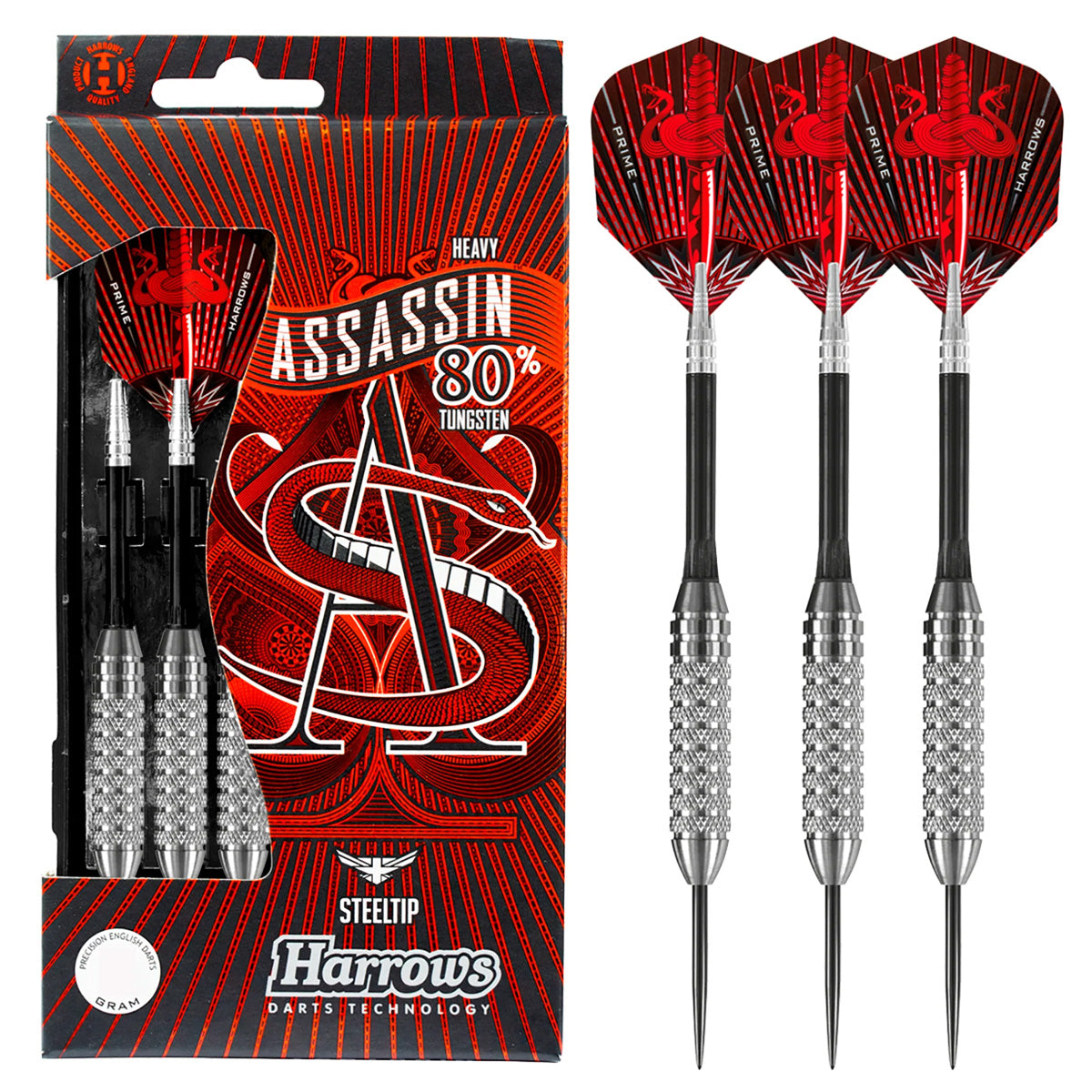 Harrows Assassin Knurled Heavy 80% Tungsten Darts