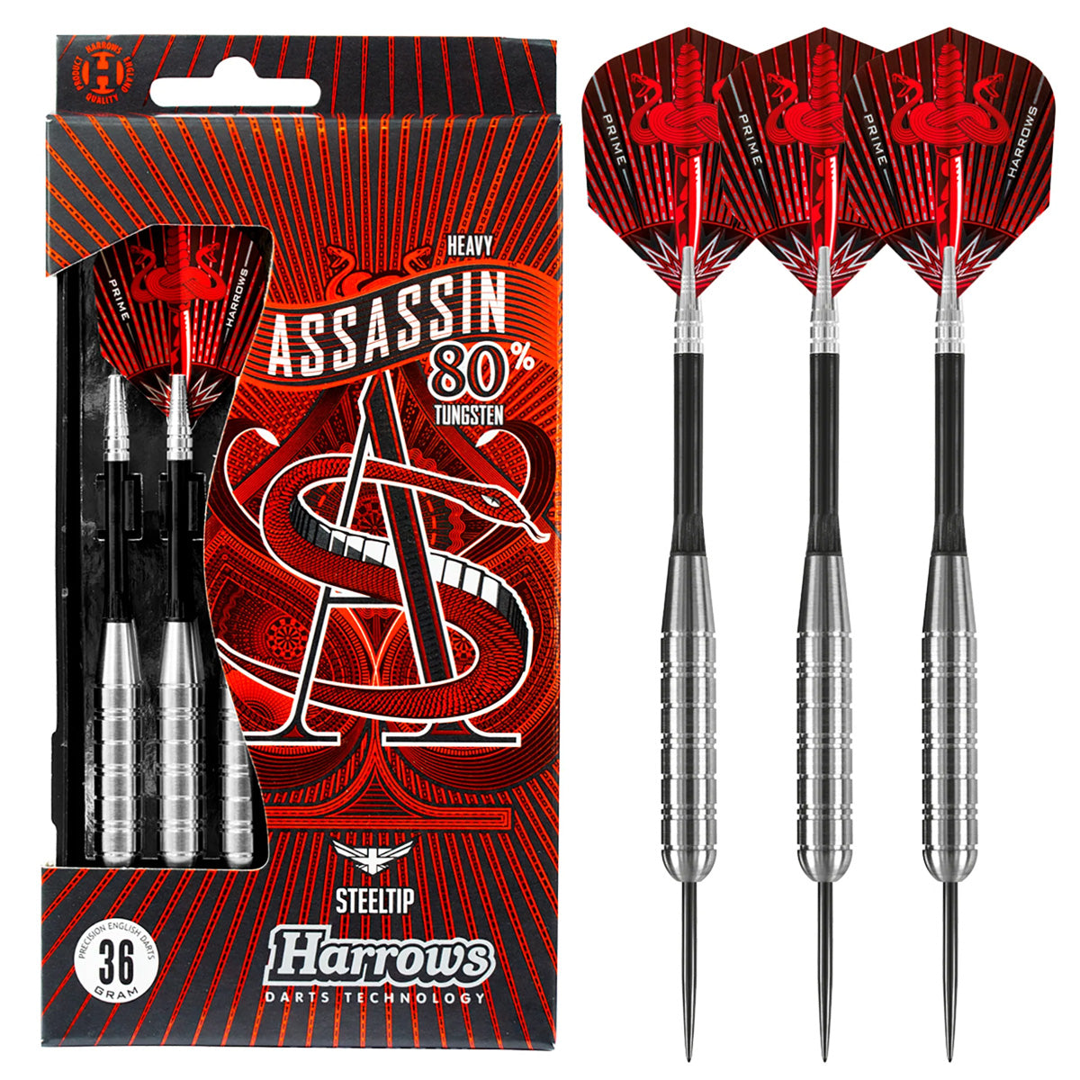 Harrows Assassin Ringed Heavy 80% Tungsten Darts