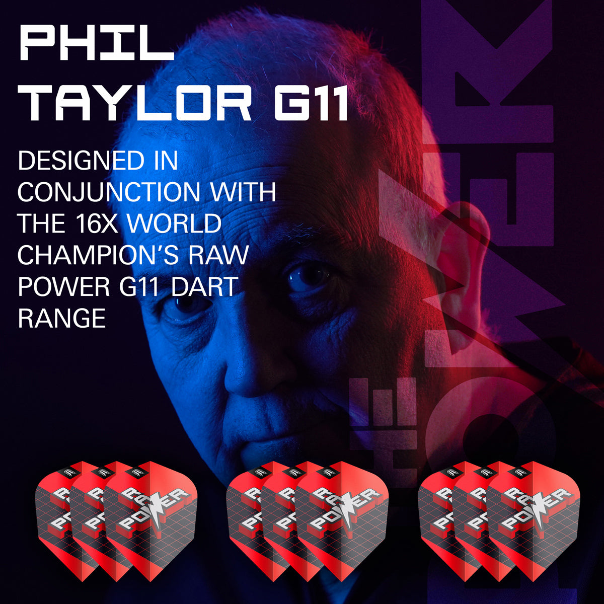 Phil Taylor Raw Power G11 Pro Ultra Dart Flights x 3 Sets by Target