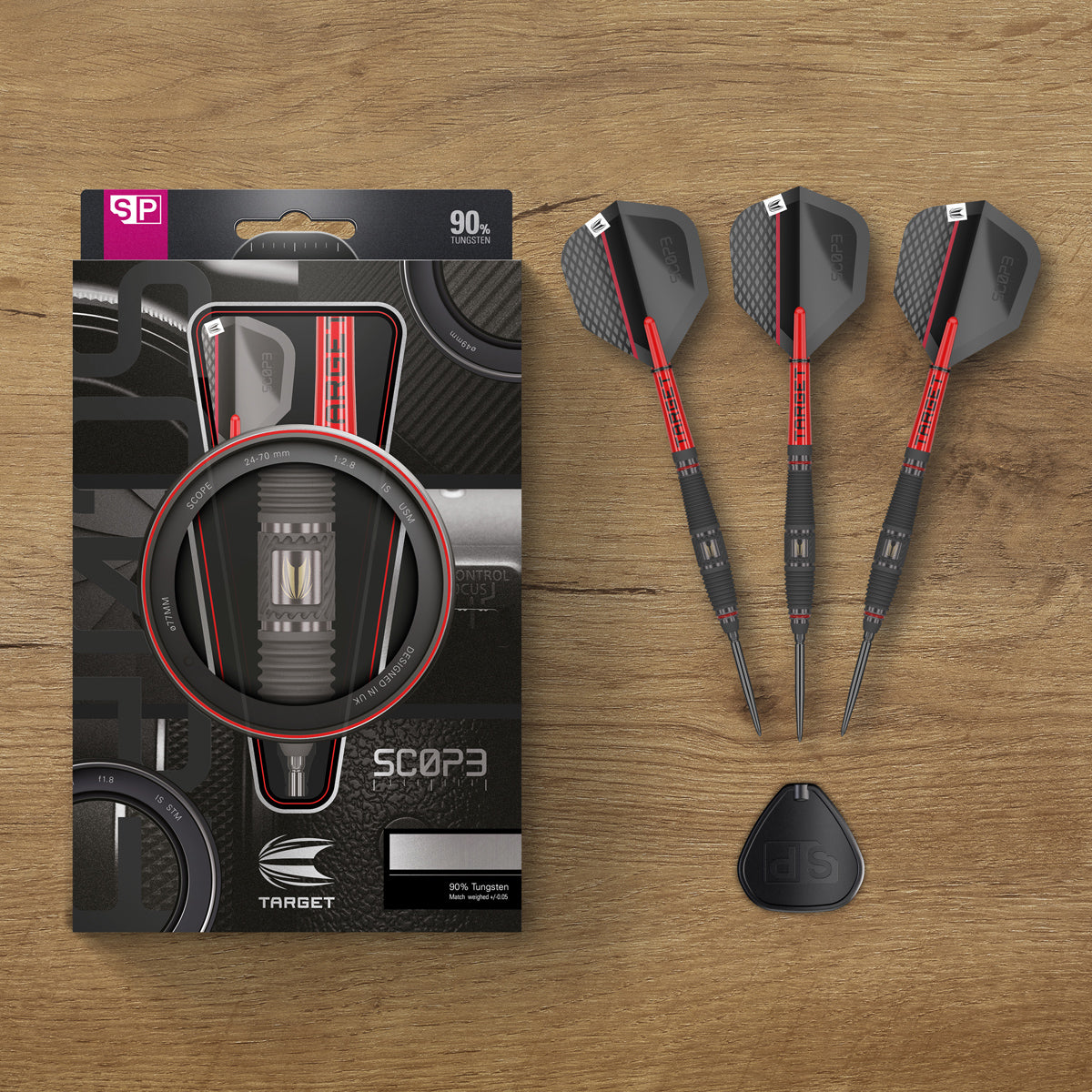 Scope 03 90% Tungsten SP Steel Tip Darts by Target