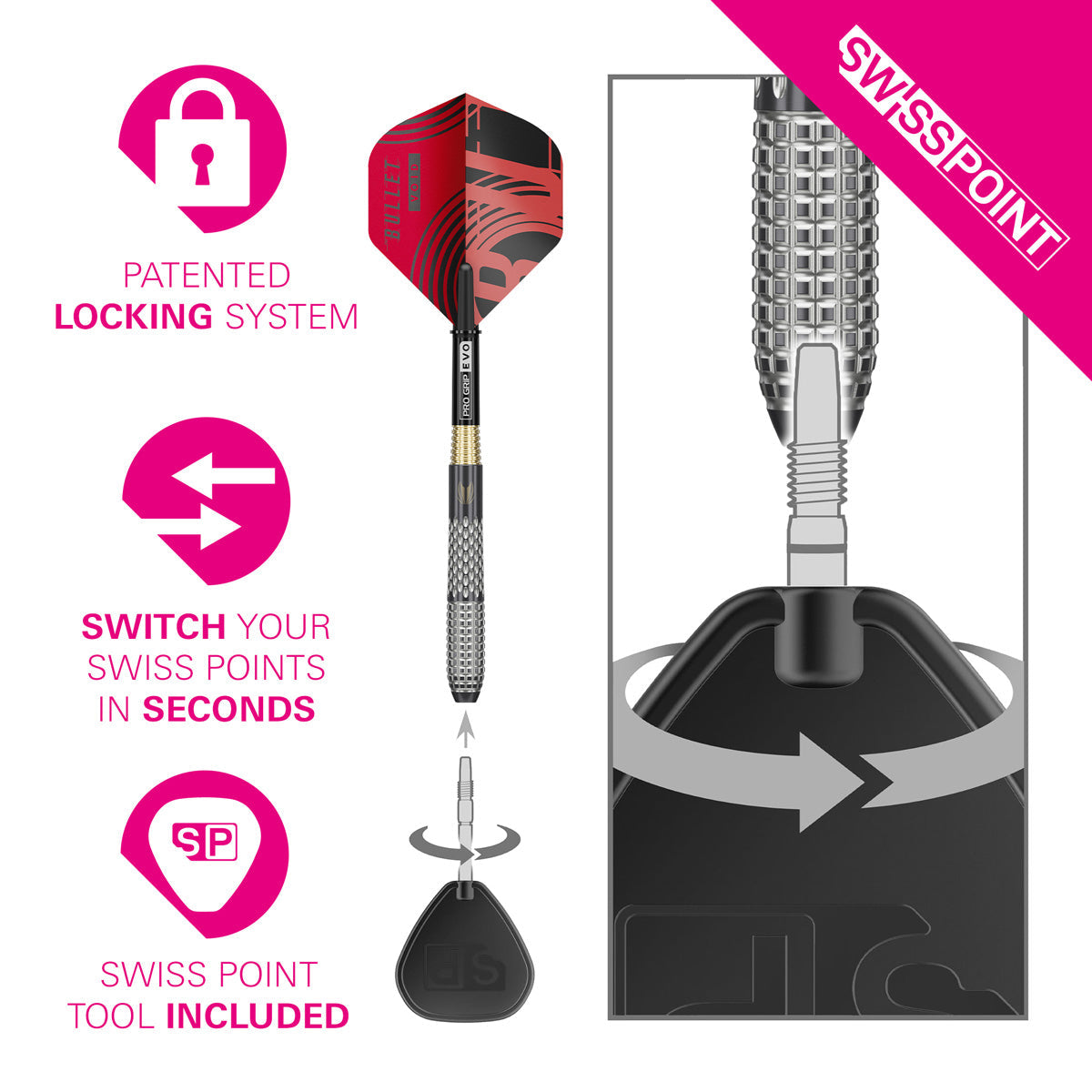 Target Stephen Bunting G5 Void 95% Tungsten SP Steel Tip Darts