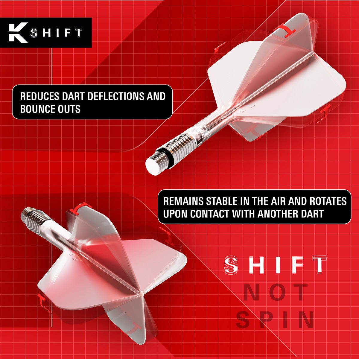 Target K-Shift Black No2 Spinning Integrated Flights & Shafts