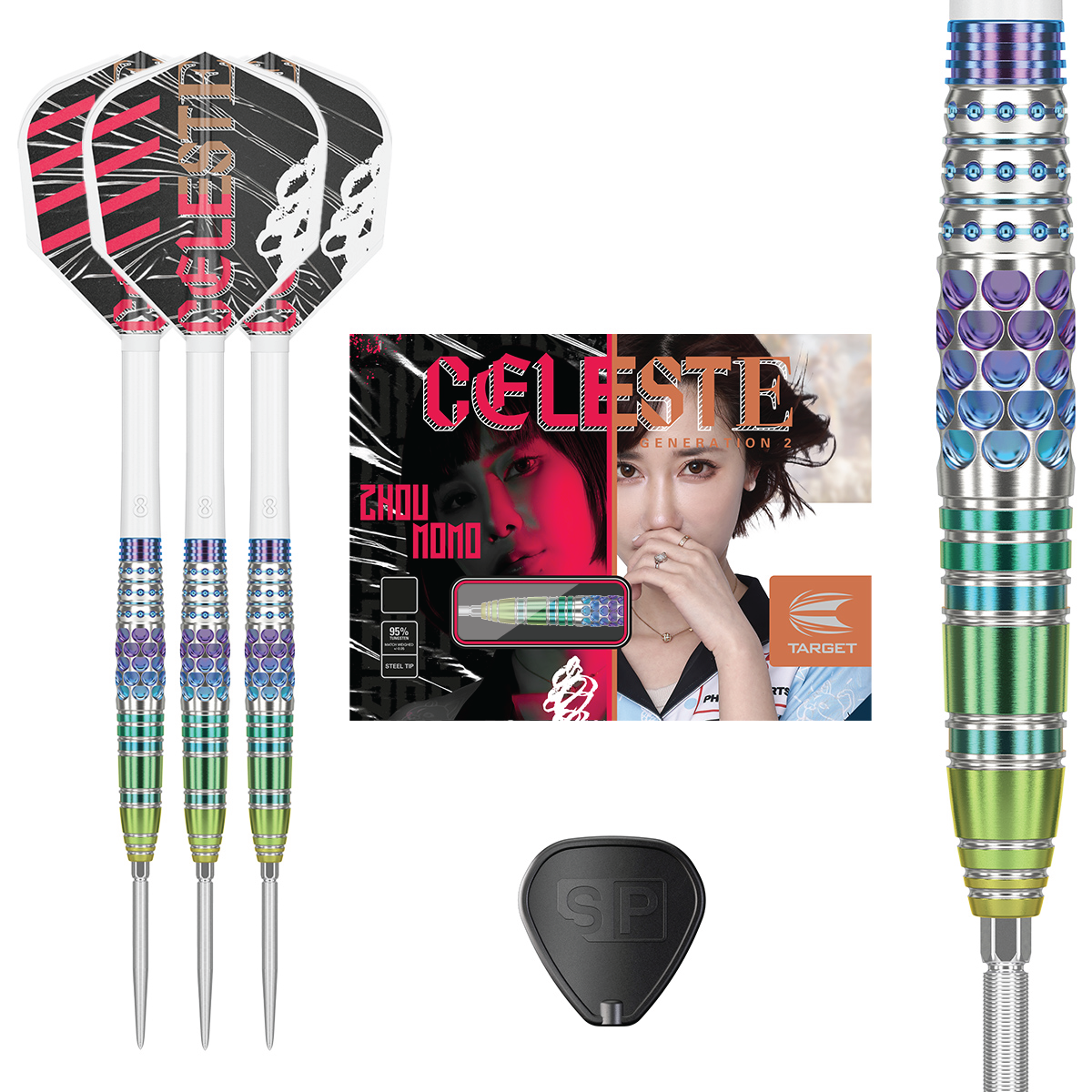 Celeste G2 95% Tungsten SP Steel Tip Darts by Target Japan