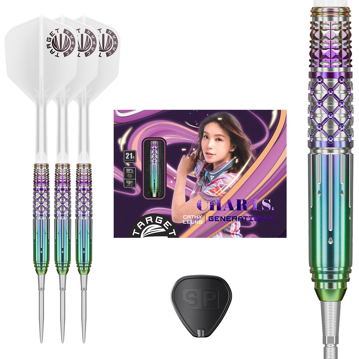 Charis G4 90% Tungsten SP Steel Tip Darts by Target Japan