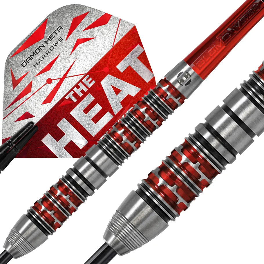 Harrows Damon Heta The Heat Series 3 Steel Tip Darts, 90% Tungsten