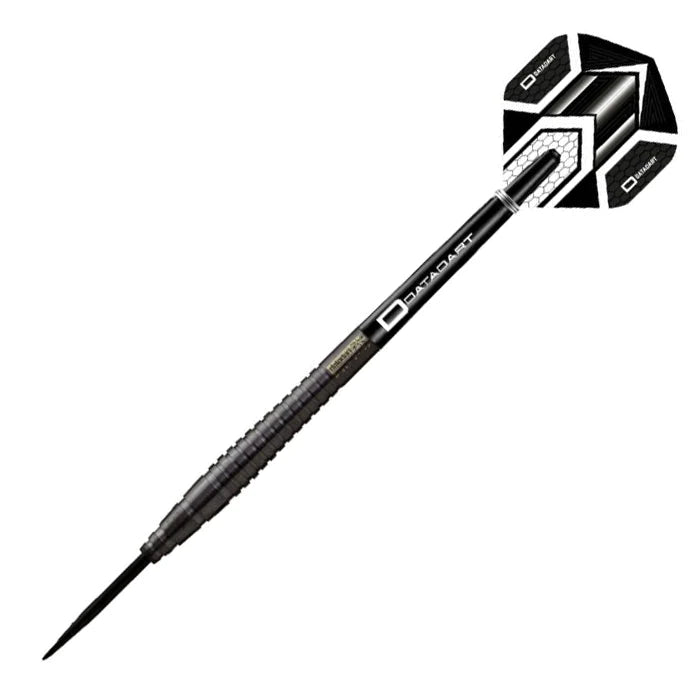 Datadart Black Slim Ringed 24 Gram Steel Tip Darts, 90% Tungsten