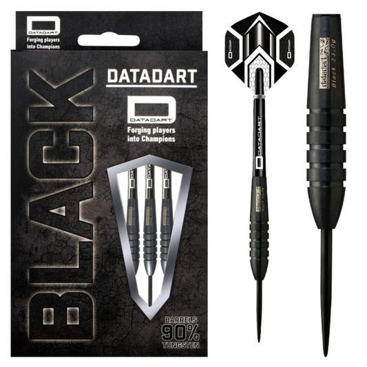 Datadart Black Torpedo 21 Gram Steel Tip Darts, 90% Tungsten