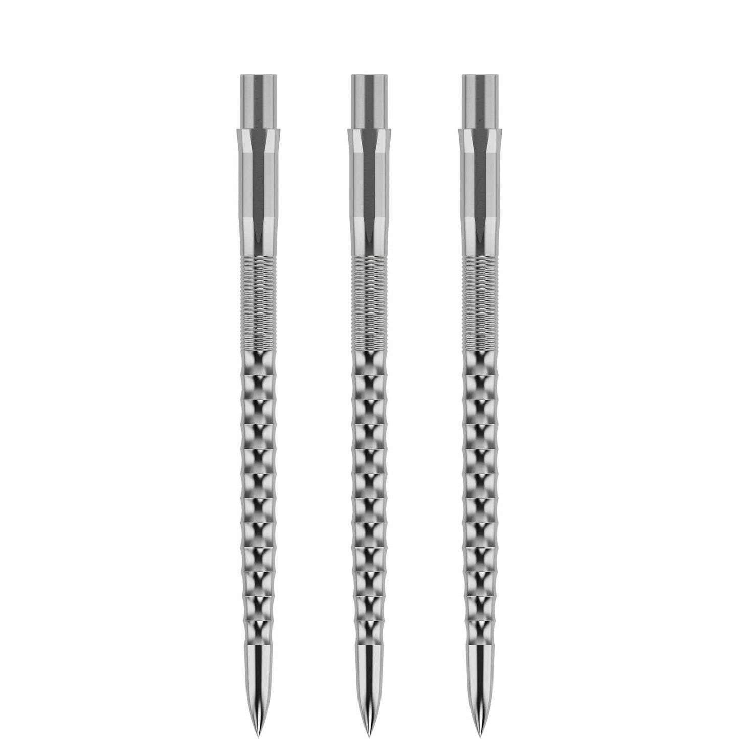 Mission Caliburn 38mm EVO Dart Points, Ripple, Silver