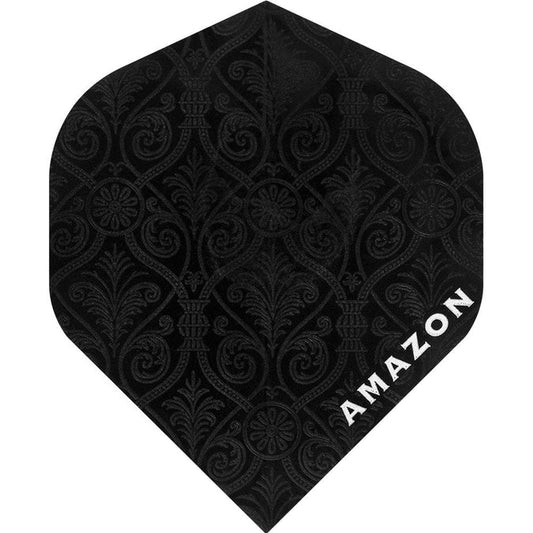 Amazon Dart Flights, Black Pattern, No 2 Shape, 100 Micron