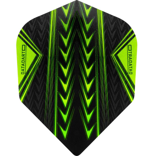 Datadart Pro 100 Dart Flights, Green, No 6 Shape, 100 Micron