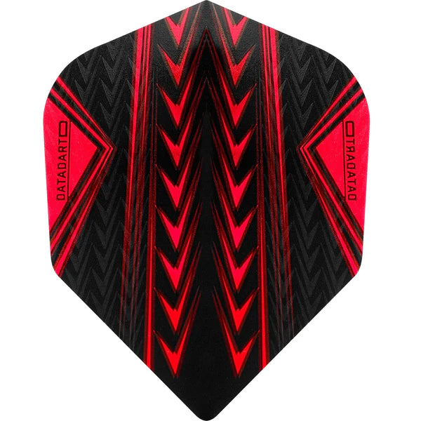 Datadart Pro 100 Dart Flights, Red, No 6 Shape, 100 Micron