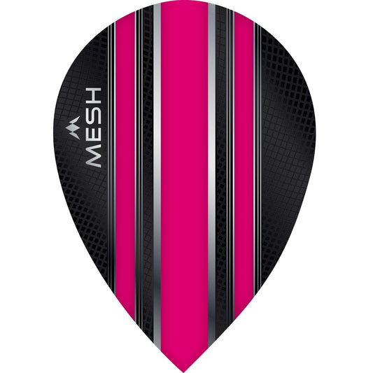 Mission Mesh Dart Flights, Pink, Pear Shape, 100 Micron