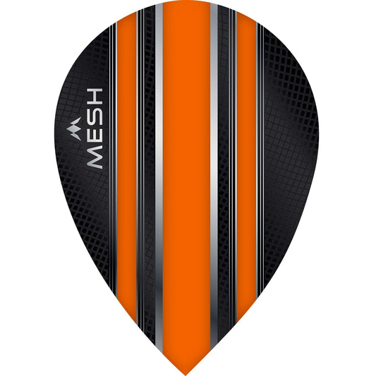 Mission Mesh Dart Flights, Orange, Pear Shape, 100 Micron