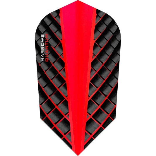 Harrows Quantum Dart Flights, Red, Slime Shape, 100 Micron