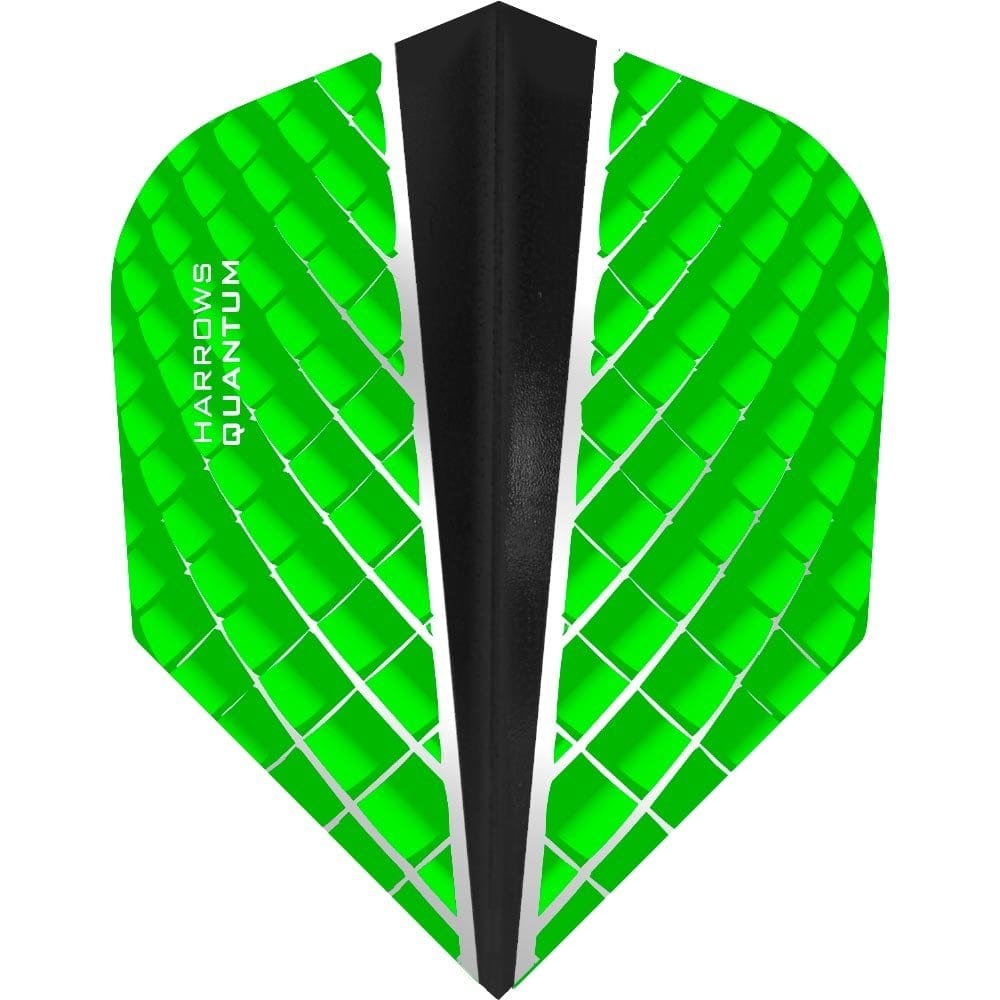 Harrows Quantum X Dart Flights, Green, No 6 Shape, 100 Micron