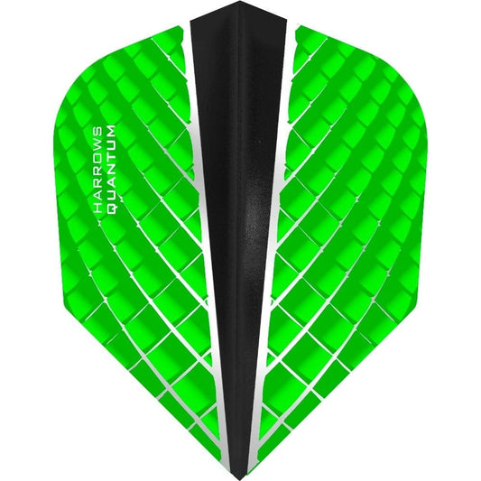 Harrows Quantum X Dart Flights, Green, No 6 Shape, 100 Micron