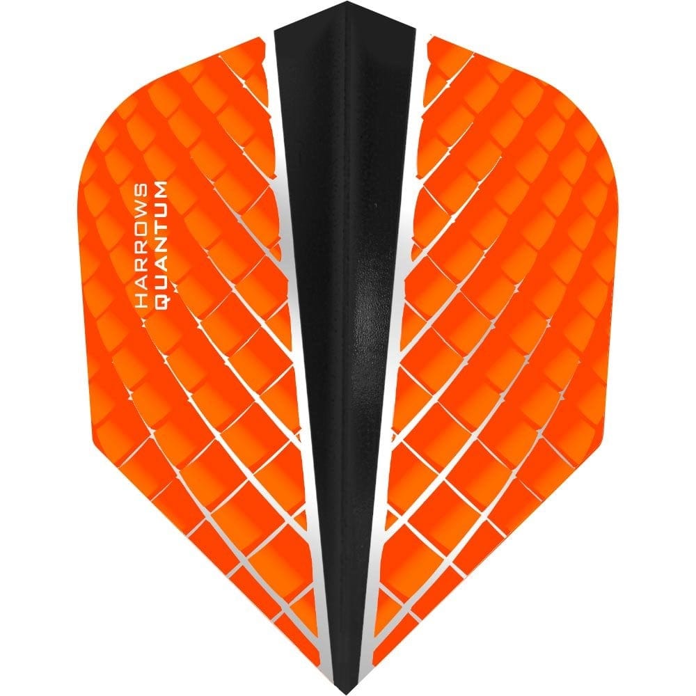 Harrows Quantum X Dart Flights, Orange, No 6 Shape, 100 Micron