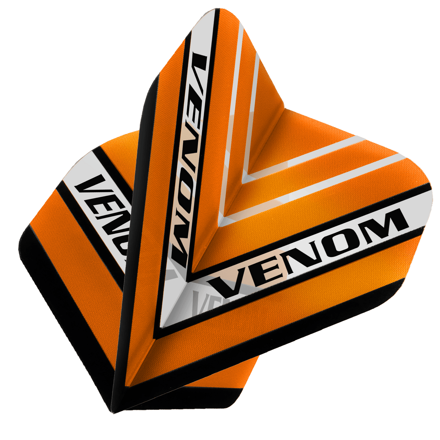 Ruthless Snake Head Venom Dart Flights, Orange, No 2 Shape, 150 Micron