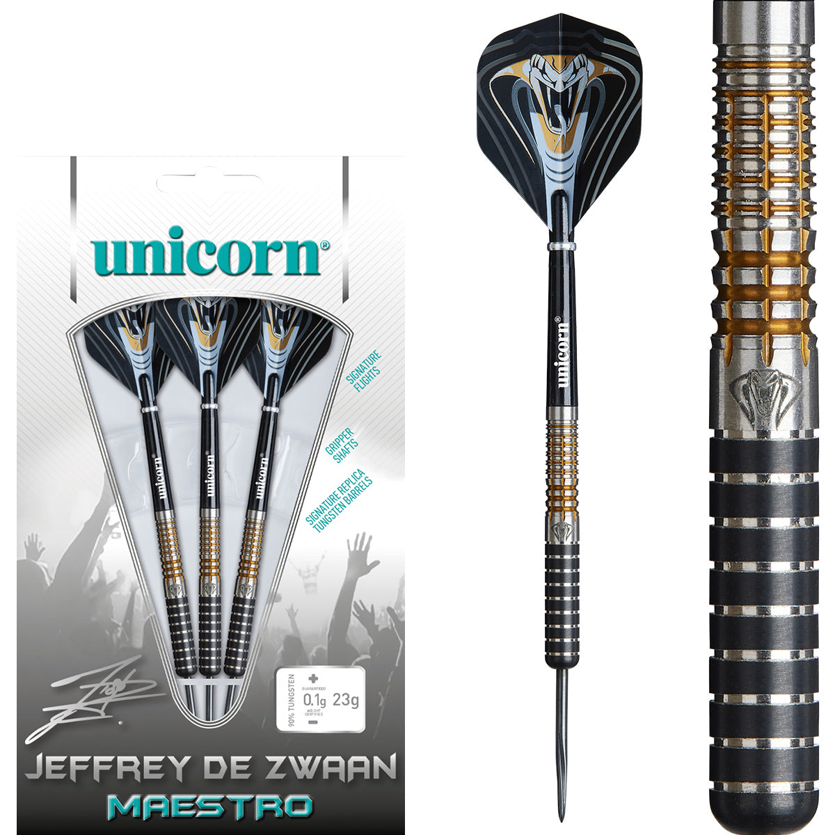 Jeffrey De Zwaan Maestro P3 90% Tungsten Steel Tip Darts by