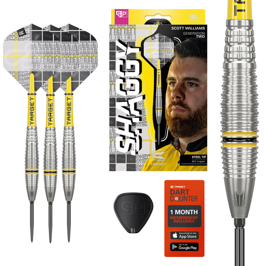 Scott Williams G2 90% Tungsten SP Steel Tip Darts by Target