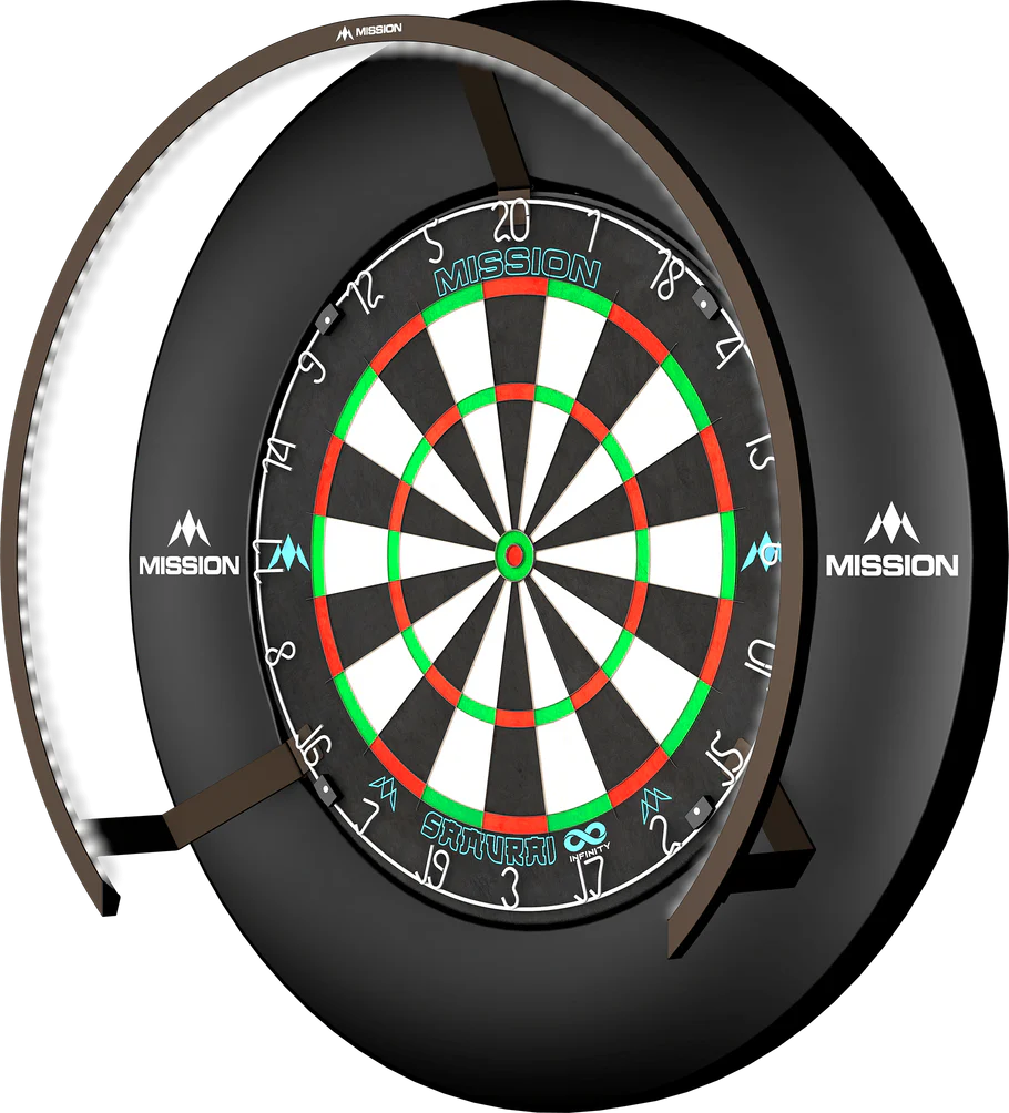 Mission Torus 270 Dartboard Lighting, Bright Light, Bronze Ring