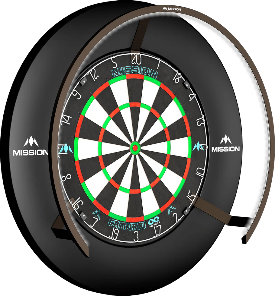 Mission Torus 270 Dartboard Lighting, Bright Light, Bronze Ring