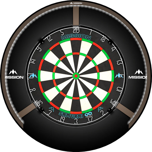 Mission Torus 270 Dartboard Lighting, Bright Light, Bronze Ring