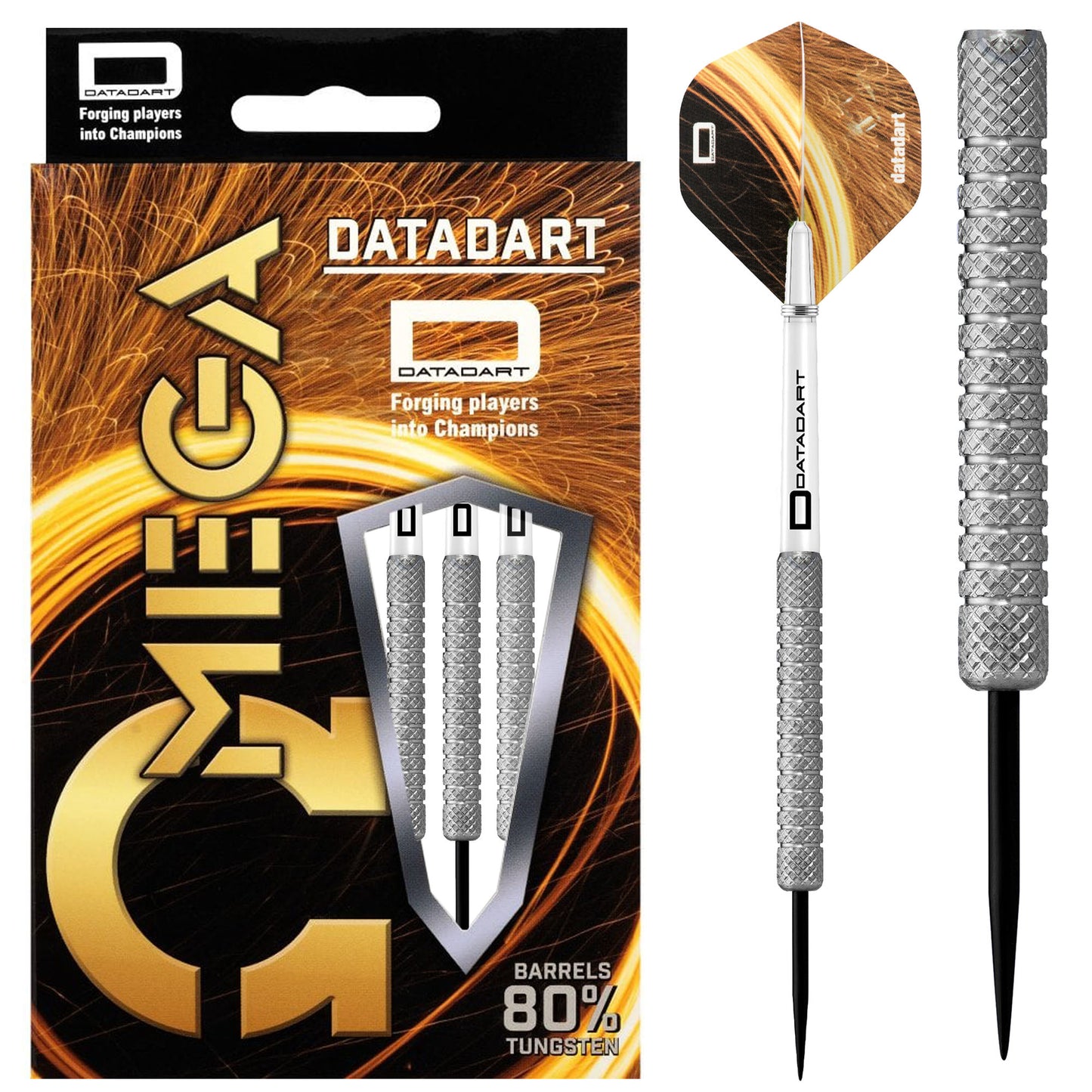 Datadart Omega 20 Gram Steel Tip Darts, 80% Tungsten