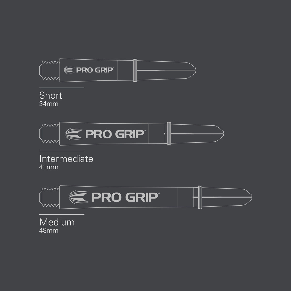 Pro Grip Spin Dart Stems / Shafts (3 Sets) by Target