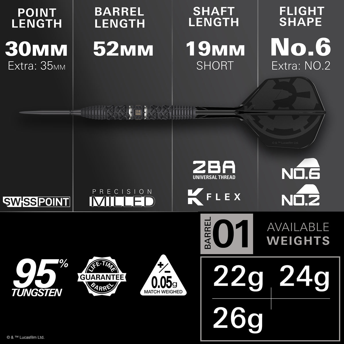 STAR WARS™ | TARGET Darth Vader 95% Tungsten Steel Tip Darts