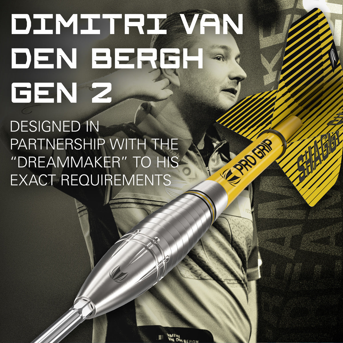 Dimitri van den Bergh G2 90% Tungsten Steel Tip Darts by Target